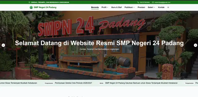 Portal Web & CMS SMP Negeri 24 Padang