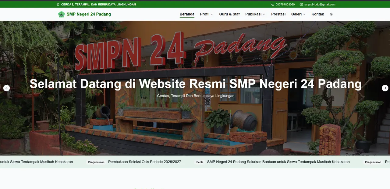 Portal Web & CMS SMP Negeri 24 Padang